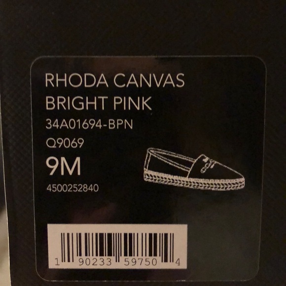 Coach Rhoda Canvas Bright Pink Canvas Espadrille - Picture 6 of 7